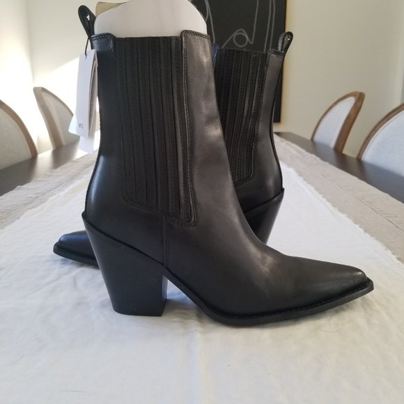 Mango Western Leather Ankle Boots - Picture 2 of 6